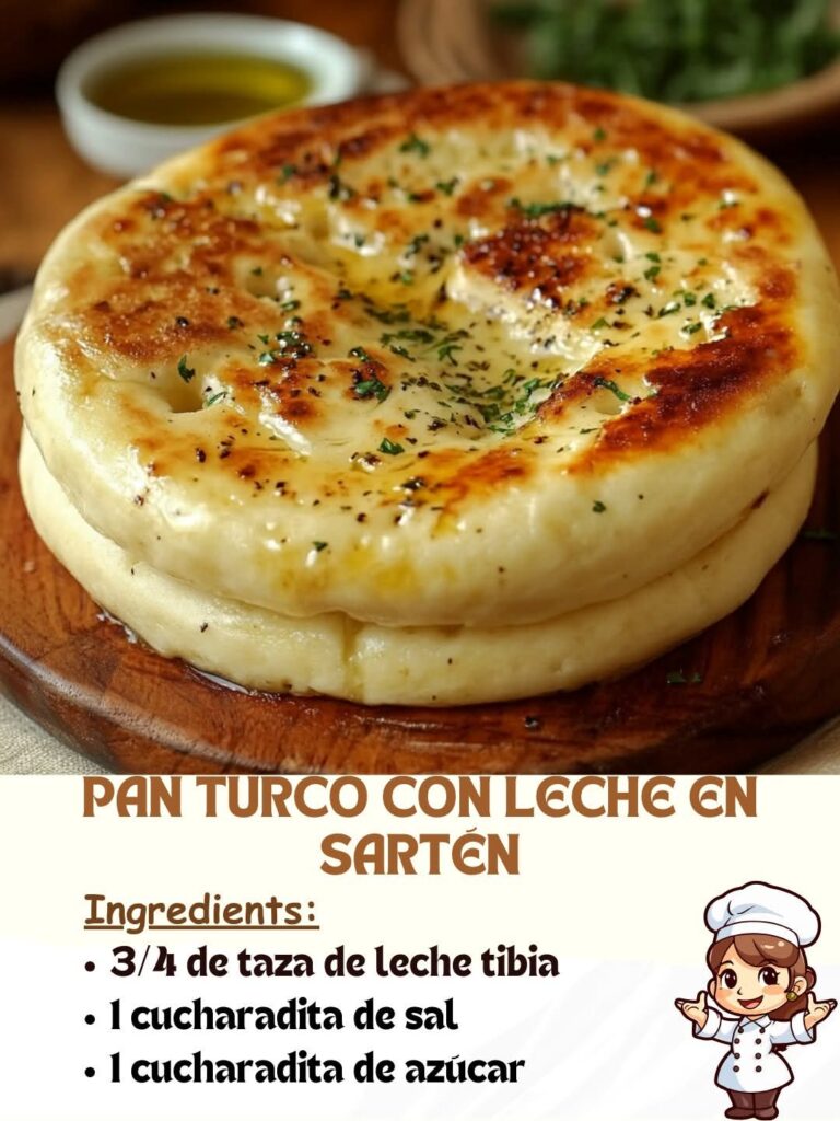 Pan Turco con Leche en Sartén